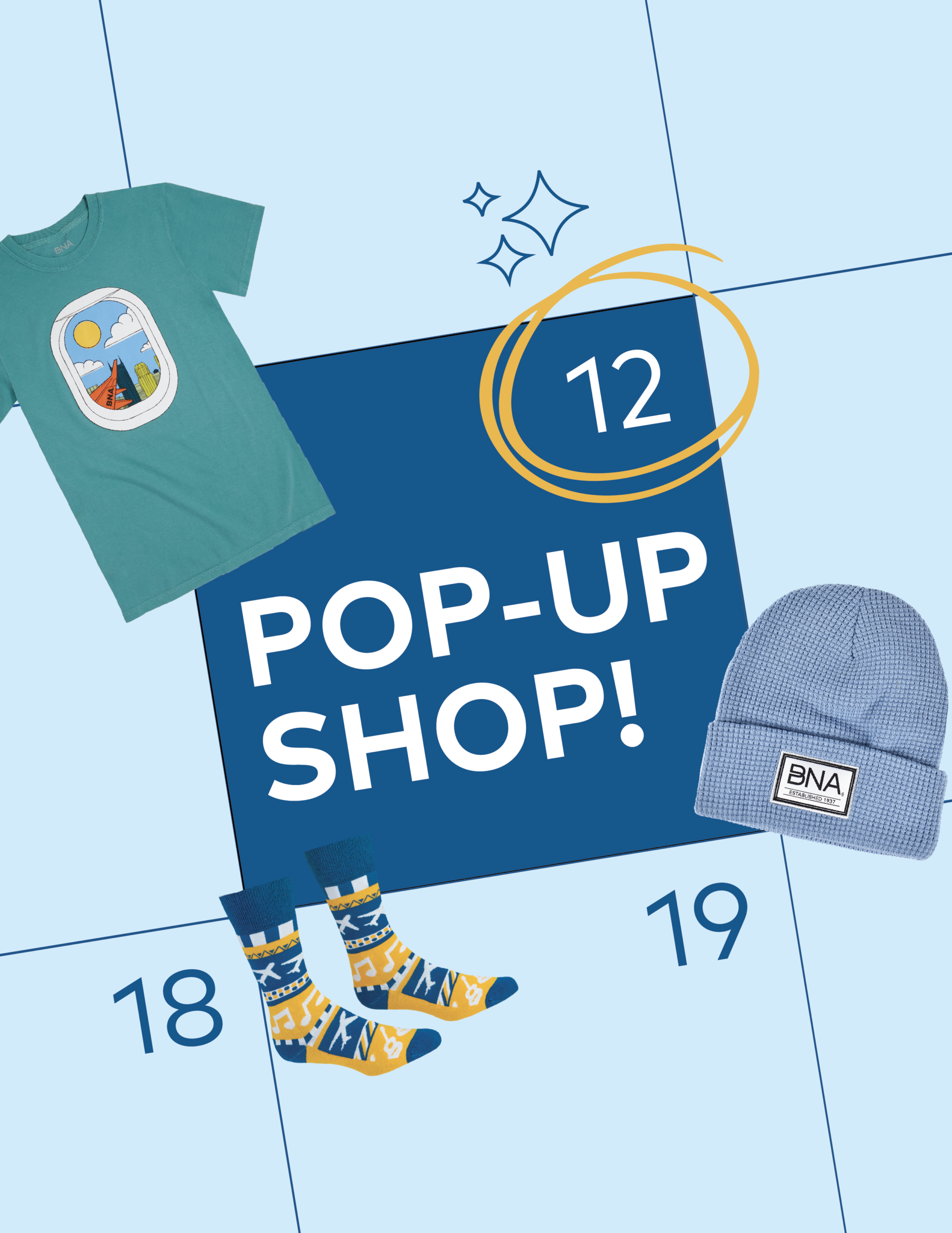 Come visit us in the BNA Marketplace on Thursday, March 12, 2026 from 1 - 4 p.m. and check out our pop-up shop. All of your favorite products will be available to purchase!
